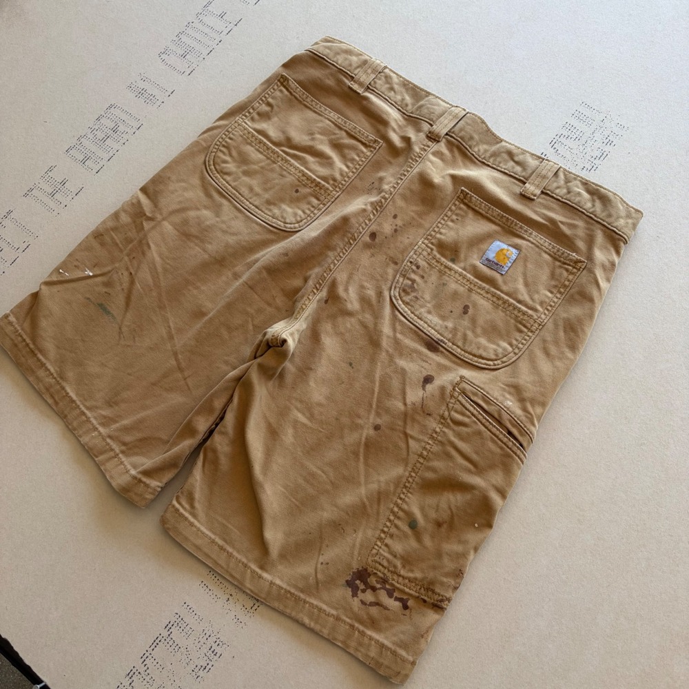 Y2K Paint Splattered Carhartt Carpenter Shorts